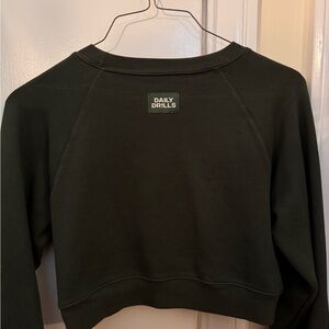 Daily Drills olive green cropped sweatshirt
